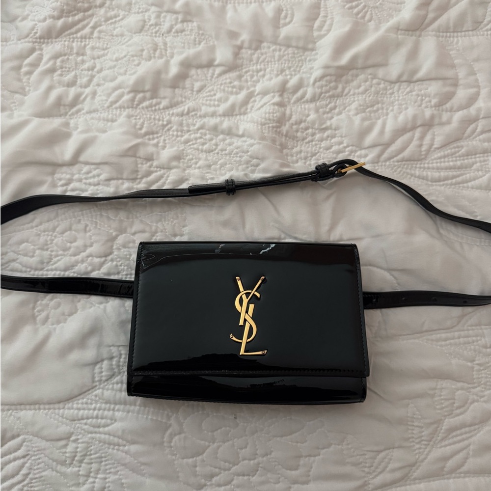 BLACK YSL FANNY PACK